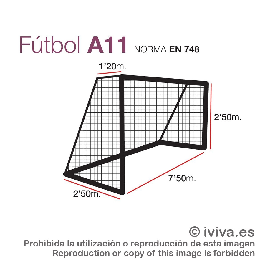 ▷ Porterías de fútbol, tipos y medidas · Dimensiones Oficiales ▷